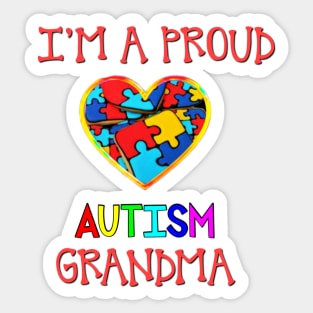 Proud Autism Grandma Sticker